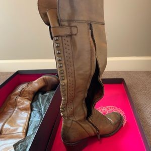 Vince Camuto Tan leather over the knee boots